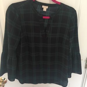J. Crew peplum sleeve top